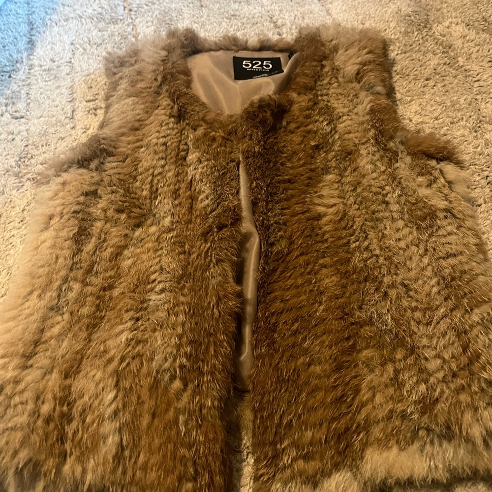 525 America Lux Real Rabbit Fur Vest